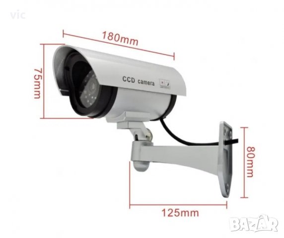 Охранителна камера с LED червен индикатор - бутафорна (фалшива), снимка 4 - HD камери - 29567720
