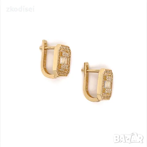 Златни обеци 4,31гр. 14кр. проба:585 модел:26608-5, снимка 2 - Обеци - 47665392