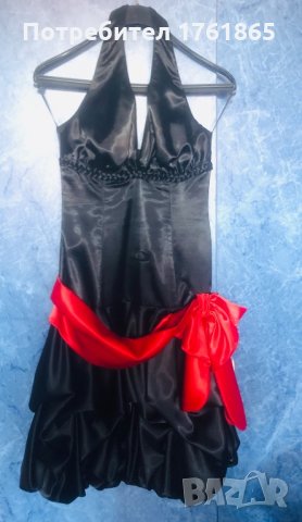 Елегантна сатенена рокля, снимка 4 - Рокли - 19356057