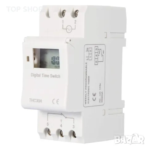 Дигитален програматор THC30A digital time switch, снимка 3 - Друга електроника - 48778215