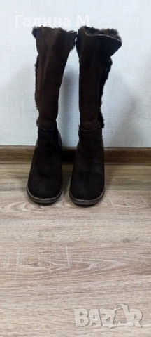 Кафяви дамски ботуши