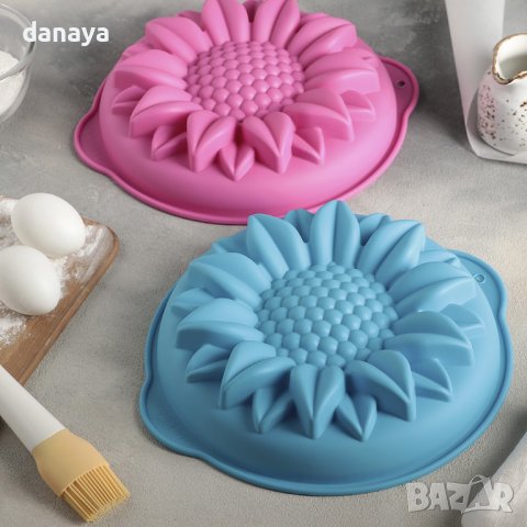 3830 Силиконова форма за кекс Слънчоглед, снимка 4 - Форми - 42325481