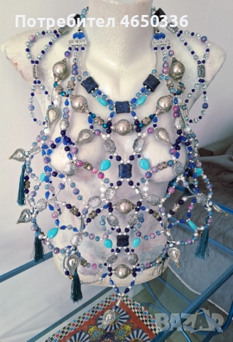 Много голямо етно колие за тяло, уникат