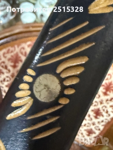 стар бастун с красив обков завършващ брадва, снимка 4 - Колекции - 52521315