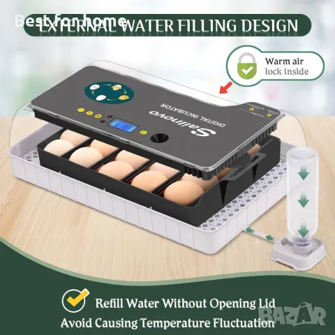 Инкубатор автоматичен Sailnovo 20 яйца, снимка 6 - За селскостопански - 47326759
