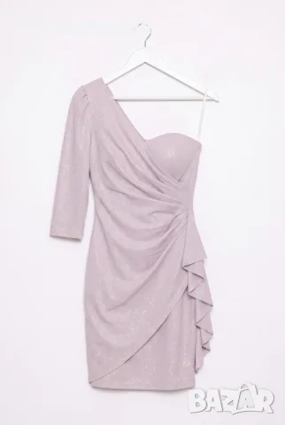 Рокля “Lavender Glitter Elegance” – брокатена лилава рокля арт.1863, снимка 5 - Рокли - 55821261