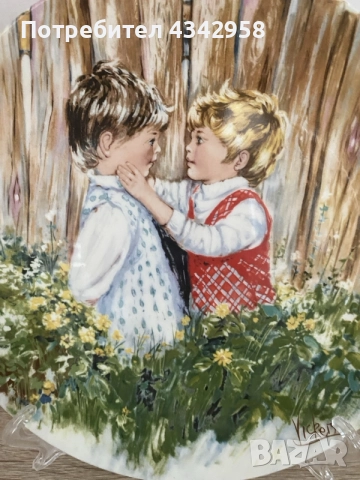 
Колекционерска декоративна чиния Wedgwood – „Be My Friend“., снимка 2 - Други ценни предмети - 56043670