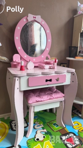 Детска дървена тоалетка, снимка 2 - Играчки за стая - 53085485