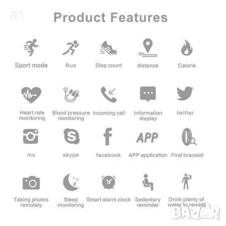 Фитнес гривна M3 Band , Калории, Крачкомер, Bluetooth, снимка 3 - Смарт гривни - 42832843