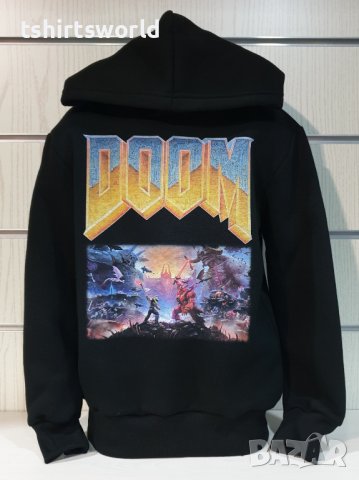 Нов детски суичър с дигитален печат на видеоиграта DOOM Eternal