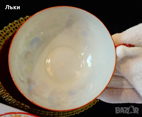 Чаша с чиния японски порцелан. , снимка 4 - Антикварни и старинни предмети - 51230360