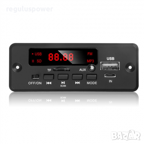 MP3 Audio Player 2*25W, 6V - 12V с Bluetooth 5.0, папки, Call, Tf card, USB, Fm, Rec, AUX, снимка 3 - MP3 и MP4 плеъри - 36546497