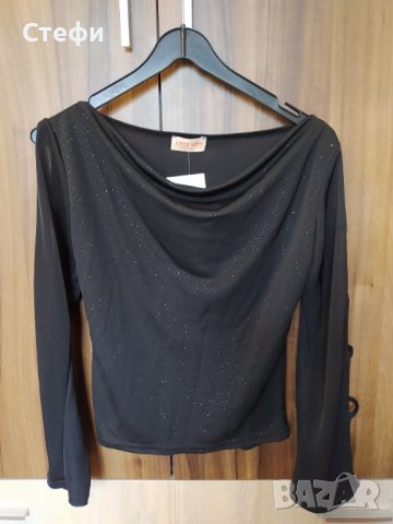 Дамска черна блуза 15лв, снимка 1