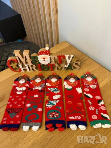 Коледни чорапи 1 чифт, снимка 6 - Дамски чорапи - 51410569