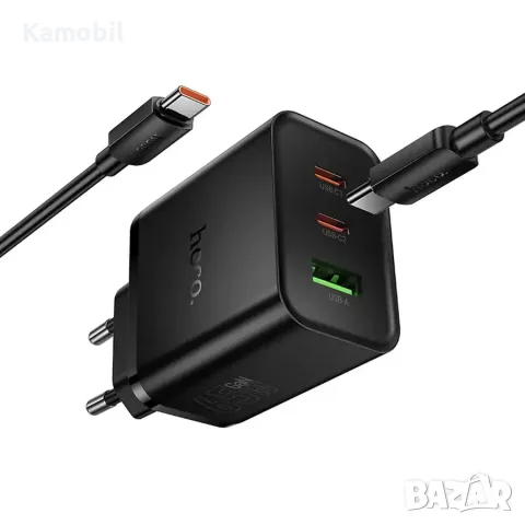 Зарядно Hoco N75 GAN 65W Type C/Type C USB, снимка 2 - Оригинални зарядни - 56532505