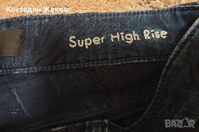 Дамски оригинални дънки Guess Super HIGH RISE  . Като нови. , снимка 8 - Дънки - 54129948