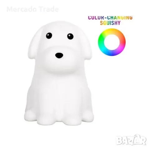 Декоративна детска нощна лампа Mercado Trade, Куче, LED, Батерии