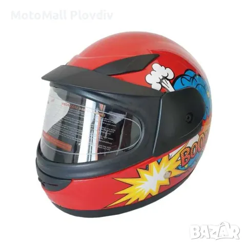 Детска каска мото мотор вело шлем с визьор за деца 3,4,5 годишни, снимка 3 - Аксесоари и консумативи - 48719902