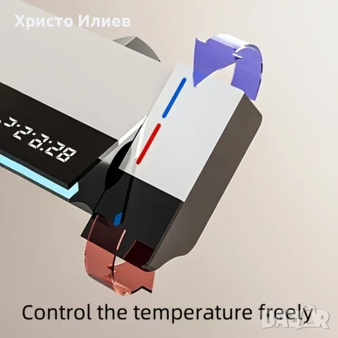 Луксозна душ система със светещ смесител дисплей и 4 функции бутони Бял, снимка 10 - Смесители - 51117935