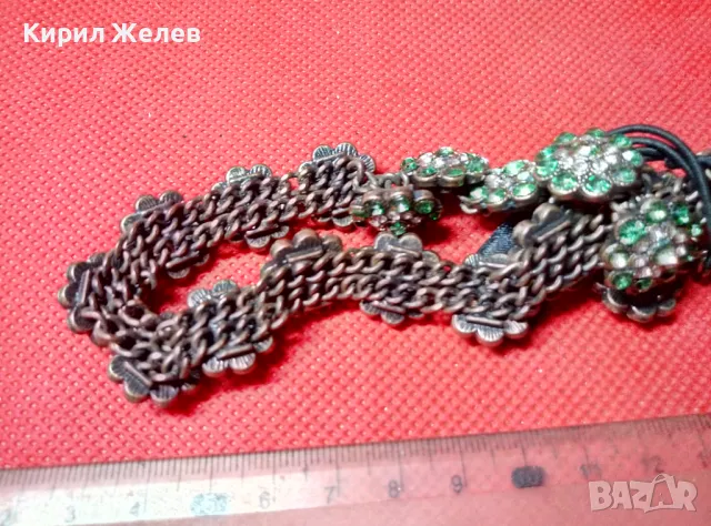 ПРЕКРАСНА БОГАТО УКРАСЕНА ФЛОРАЛНА ОГЪРЛИЦА с ИСКРЯЩИ ФАСЕТИРАНИ РАЗНОЦВЕТНИ КРИСТАЛИ 47362, снимка 10 - Колиета, медальони, синджири - 47307426