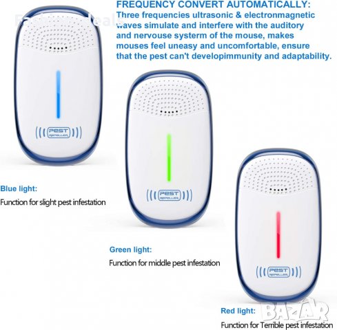 Нови 4 броя Ултразвуков уред отблъскващ вредители-комари, мишки, насекоми, снимка 2 - Други стоки за дома - 39854809