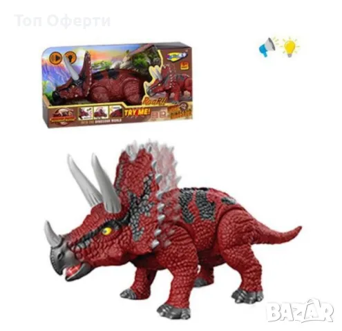 Динозавър с движещи се крайници, звук и светлина, снимка 2 - Други - 48788707