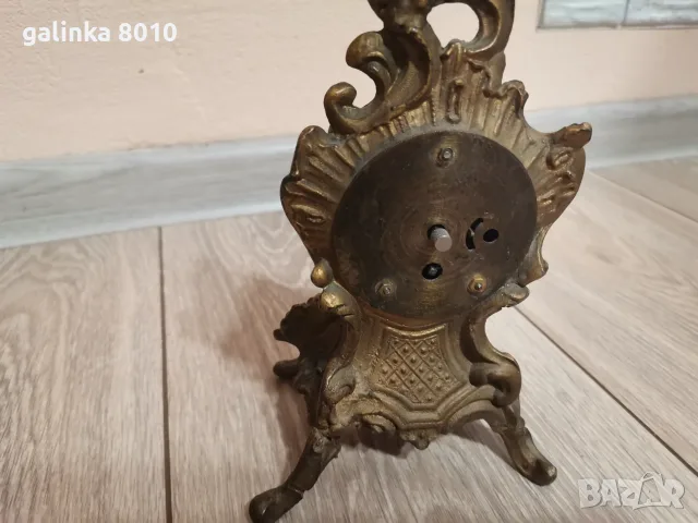 Стар бронзов работещ часовник, снимка 6 - Антикварни и старинни предмети - 55852036
