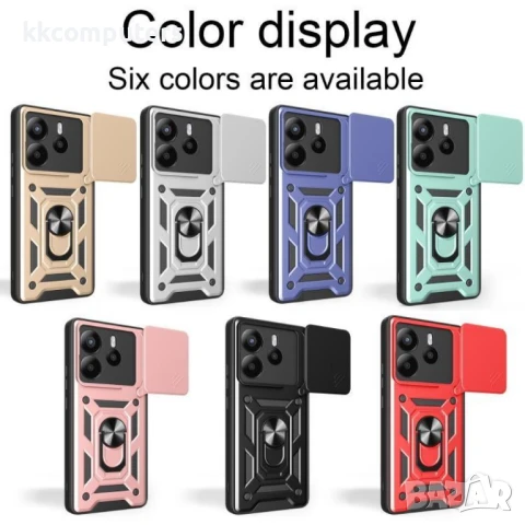 Xiaomi Redmi Note 14 5G Удароустойчив Ring Holder/ TPU+PC Калъф и Протектор, снимка 2 - Калъфи, кейсове - 50903960