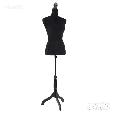 vidaXL Дамски бюст манекен, черен