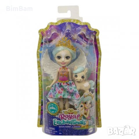 Кукла Royal Enchantimals - PAOLINA  PEGASUS & WINGLEY - ПОНИ / Mattel, снимка 1 - Кукли - 35175872