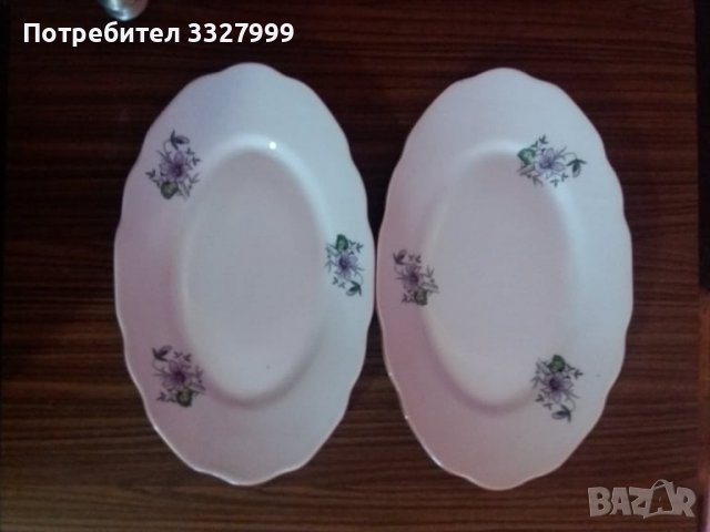 Стара Порцеланова чиния и чайник, снимка 6 - Чинии - 39957469