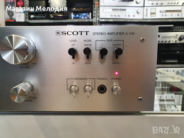 Усилвател Scott A 416 В отлично техническо и визуално състояние., снимка 6 - Ресийвъри, усилватели, смесителни пултове - 47532392