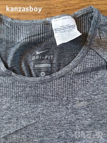 NIKE DRI-FIT KNIT SHORT-SLEEVE - страхотна дамска блуза, снимка 4 - Блузи с дълъг ръкав и пуловери - 31928407