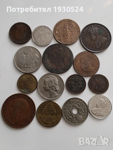 Лот стари монети от целия свят, снимка 2 - Нумизматика и бонистика - 53061671