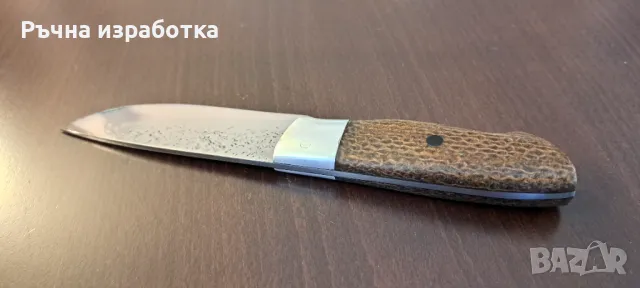 Нож ръчна изработка микарта неръждаема стомана т5мос карбонов пин, снимка 13 - Ножове - 48078673