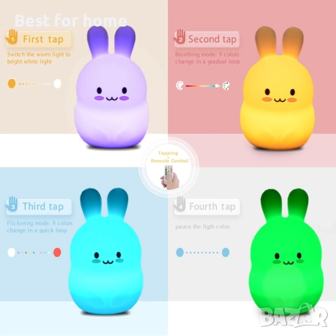 Нощна лампа за деца, снимка 5 - Настолни лампи - 52223883