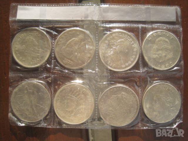Декоративни американски сребърни долари - 50 лв. за 7 бр., снимка 2 - Нумизматика и бонистика - 31731503