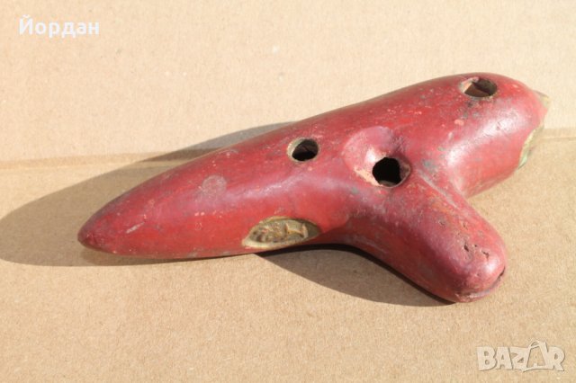 Детска керамична свирка с печат на майстора, снимка 3 - Антикварни и старинни предмети - 31754884