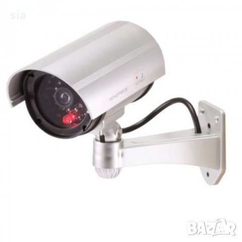 Фалшива охранителна камера Dummy IR Camera + LED светлина , Сива