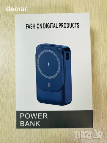 Външна батерия 26800 mAh Магнитно безжично преносимо зарядно, PD 22,5 W Type-C с вградени кабели, снимка 7 - Външни батерии - 49112441