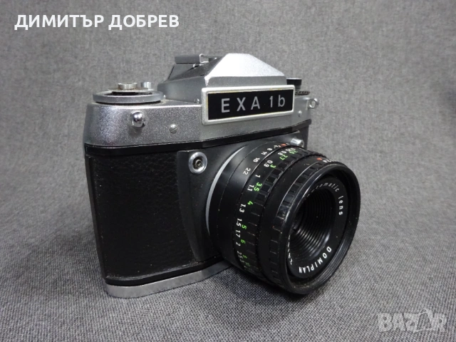 СТАР РЕТРО СОЦ ГДР DDR РЕТРО SLR ФОТОАПАРАТ EXA 1B + ОБЕКТИВ DOMIPLAN 2.8/50 M42, снимка 4 - Фотоапарати - 53946438