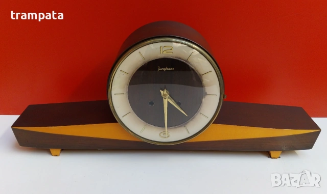 НАЙ ДОБРАТА ОФЕРТА Настолен стар немски  часовник  Junghans