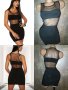  Saresa S- Нова мини секси рокля с прозрачни ленти, снимка 1 - Рокли - 40750720