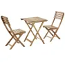 Градински сгъваем сет маса с 2 стола от акациева дървесина, снимка 2