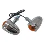Метални 12V мигачи с оранжево стъкло 6.5 x 3.4 cm 2 броя, снимка 3