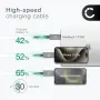 CELLONIC 1x USB C Type C кабел за данни, съвместим с Huawei P30 Lite, Pro 3.1, 1 м, найлон, сив/чер, снимка 6