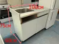 200877 шкаф с мивка 100 / 60 см цена 30 евро смр -60 см широк, 100 см дължина , 75см височина - мивк, снимка 1