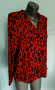 Дизайнерска риза в животински принт в червено Amisu / голям размер , снимка 6