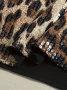 Дамска рокля с леопардов принт и пайети, снимка 5