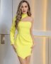 Жълта елегантна официална рокля , снимка 1 - Рокли - 37954462